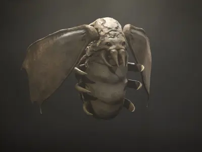 Worm Lt5 - Game Ready Low-poly 3D model Low-poly 3D model