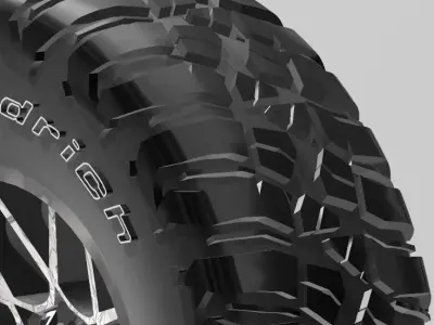 BF GOODRICH KM3 AND DROPSTARS 654 20X10 FOR OFFROAD SCALE AUTOS 3D print model