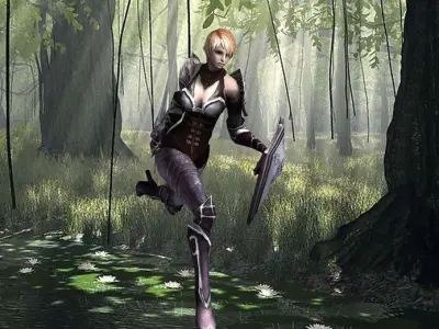 Royal Female Warrior Low-poly 3D model