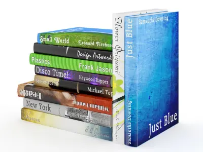 Books Set stack of 3D model