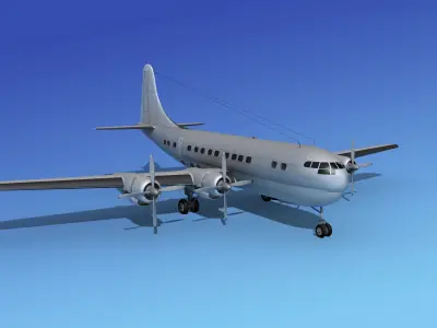 Boeing 377B Stratocruiser 3D model