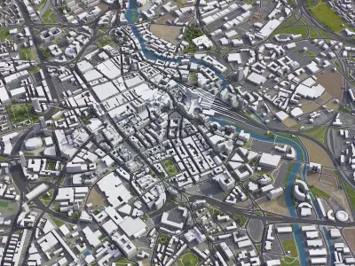 Leeds Low-poly 3D model