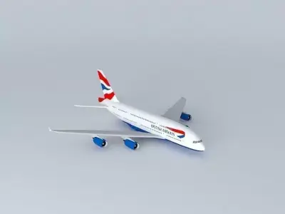 British Airways A380 Free 3D model