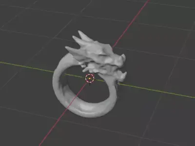 Dragon ring 3D print model