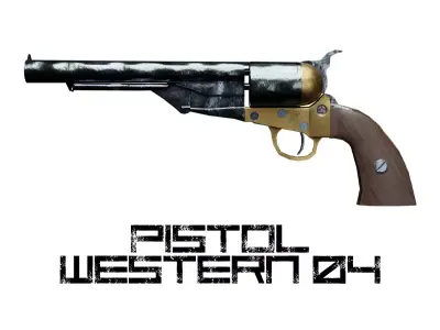 Pistol Western 04 Free 3D model