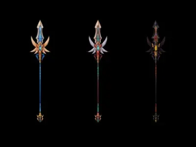 Angel Spear Low-poly 3D model