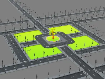 Low Poly City Pack Free low-poly 3D model