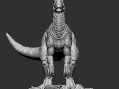 PARASAUROLOPHUS dinosaur statue Free 3D print model