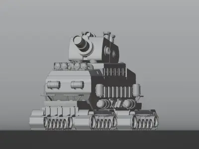 Stylized Mecha Tank - 1 3D model