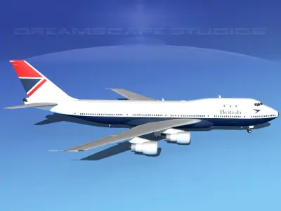 Boeing 747-100 British Airways 1 3D model