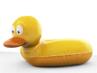 Duck rubber toy cartoon 3D model