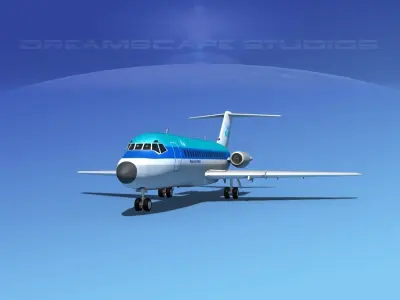 Douglas DC-9-15 KLM 3D model