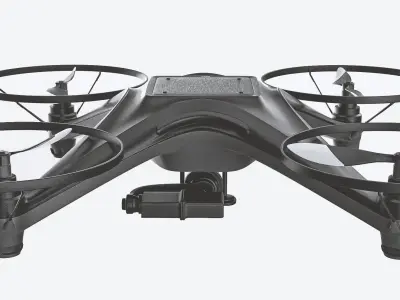 Drone with four propellers 3D model