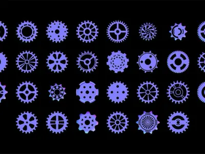 150 Gear Hard Surface for Substance Painter Low-poly 3D model