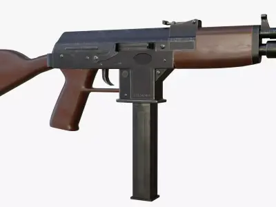 AK-9u Low-poly 3D model