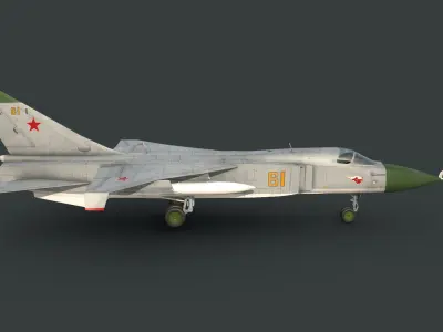 Sukhoi T6-1 Su-24 Prototype Low-poly 3D model