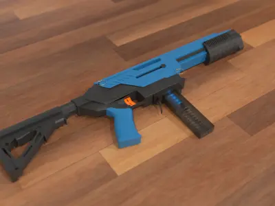 Jet Blaster Ceda Model S Nerf Gun Low-poly 3D model