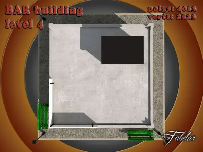 BAR level Low-poly 3D model