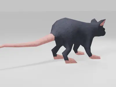 Low-poly Mouse game ready Free low-poly 3D model