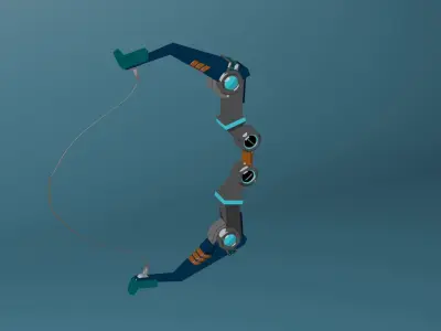 SCI-FI anime bow Free low-poly 3D model