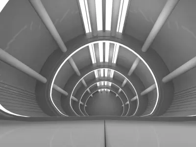 Sci Fi Corridor Free low-poly 3D model
