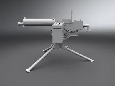 Browning 1917 Scale model 3D print model
