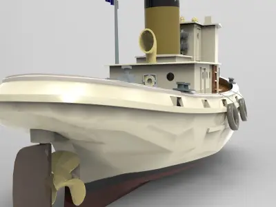 Tug boat 3D model