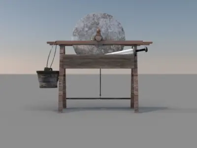 Maquina de moldagem medieval 3D model