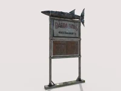 Restaurant Sign 3D model