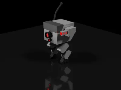 Lowpoly Scouting Robot Low-poly 3D model