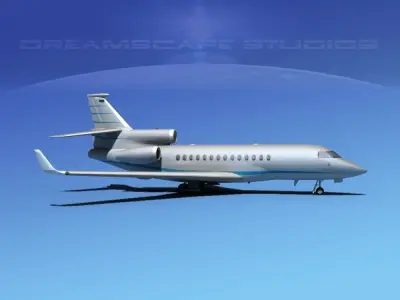 Dassault Falcon 7X V09 3D model