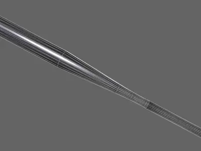 PBR Baseball Bat Steel Low-poly 3D model