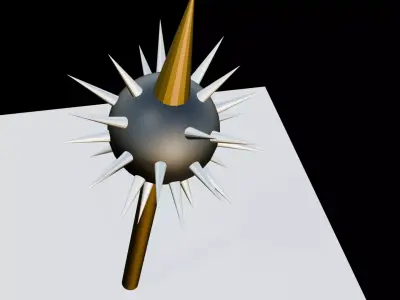 Medieval Spiked Mace 3D Model  Game-Ready Weapon Asset 3D model
