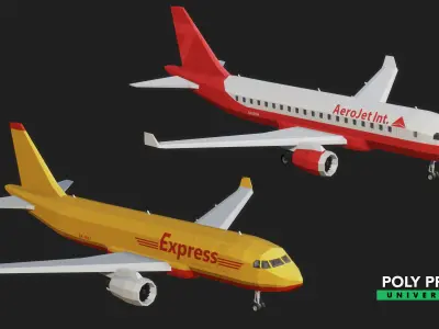 Poly Pro Vehicles Air Low-poly 3D model