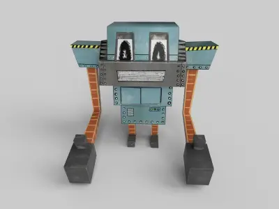 PAPER ROBOT TOY Low-poly 3D model