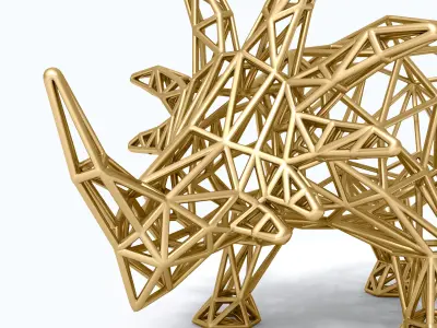 Styracosaurus Structural Frame  Low-poly 3D model