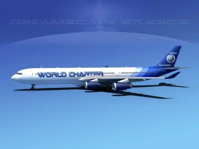 Airbus A340-600 World Charters 3D model