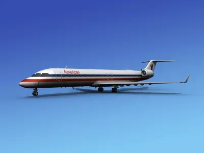 Bombardier CRJ700 American Eagle 3D model