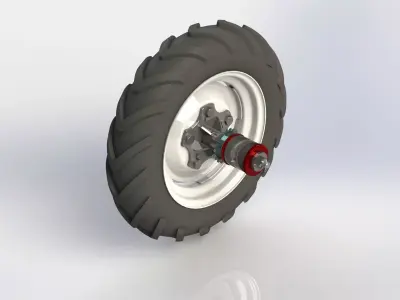 Agricultural Wheel hub 5xR16 Low-poly 3D model