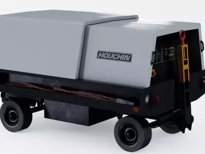 Houchin Aircraft GPU Low-poly 3D model