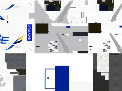 SKYFLY AIRPLAN HIGH POLY 3D model