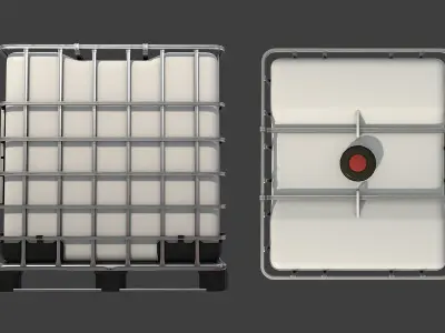 Intermediate Bulk Container Low-poly 3D model