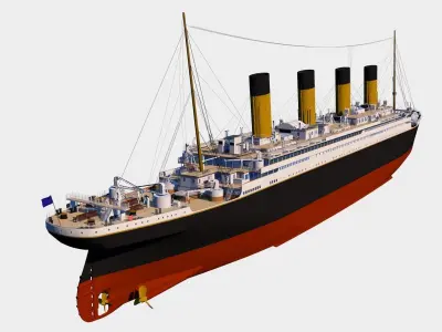 The Titanic detailed 3D model