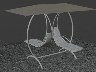 Chair  Table Garden Furniture Interer  3D model