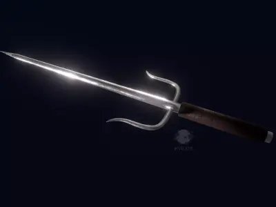 Sai Weapon Game Ready Free low-poly 3D model