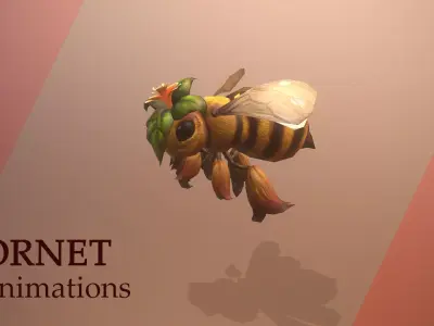 Hornet Low-poly 3D model