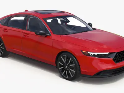 Red Honda Accord 2025 3D model
