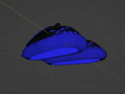 Shark FlipFlops Winter Slippers  3D model