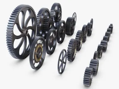 Gears Set v 1 of 3D model