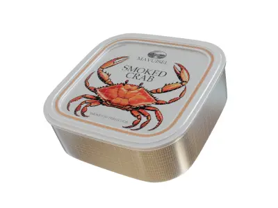 Smoked fish and seafood Smoked Crab 3D model